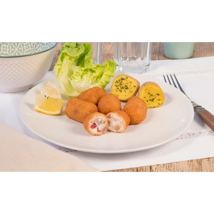FROZEN CHICKEN AND HAM CROQUETTES AVES NOBLES/ACOPAL/PADESA CXMP