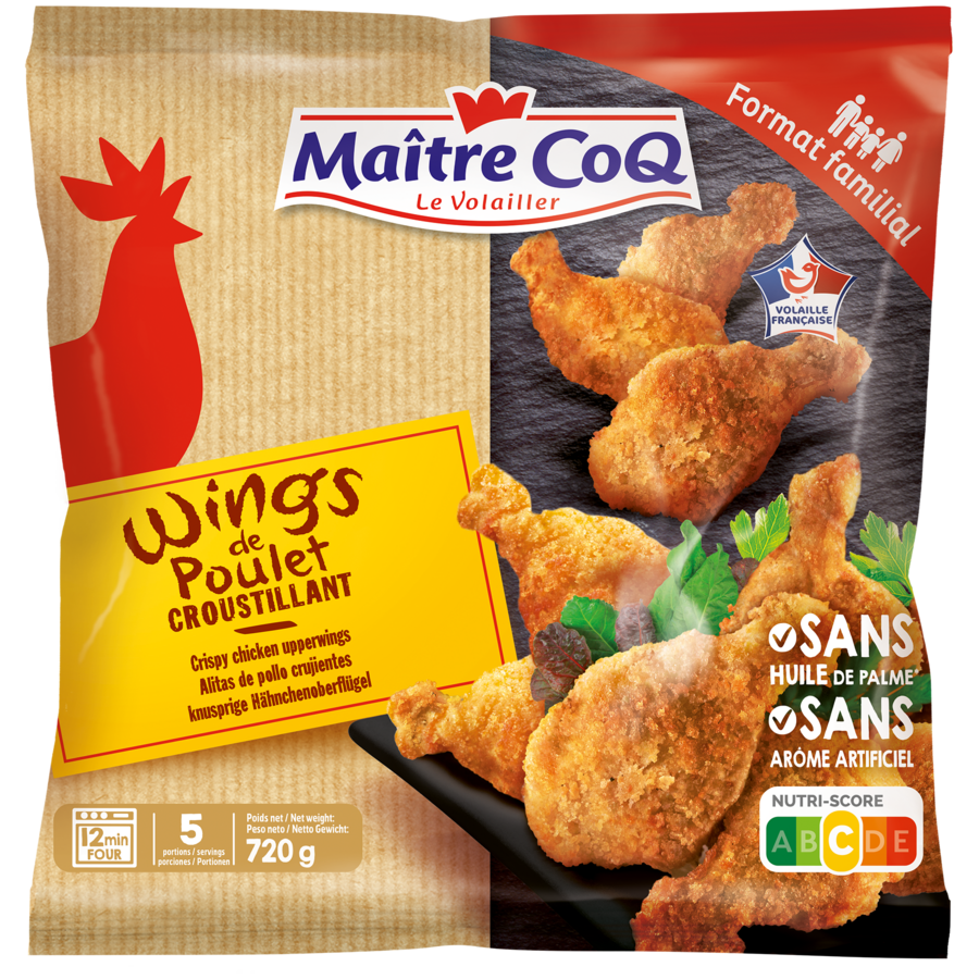 CRISPY CHICKEN WINGS IN 720G BAG ARRIVE MAITRE COQ Comexposium and