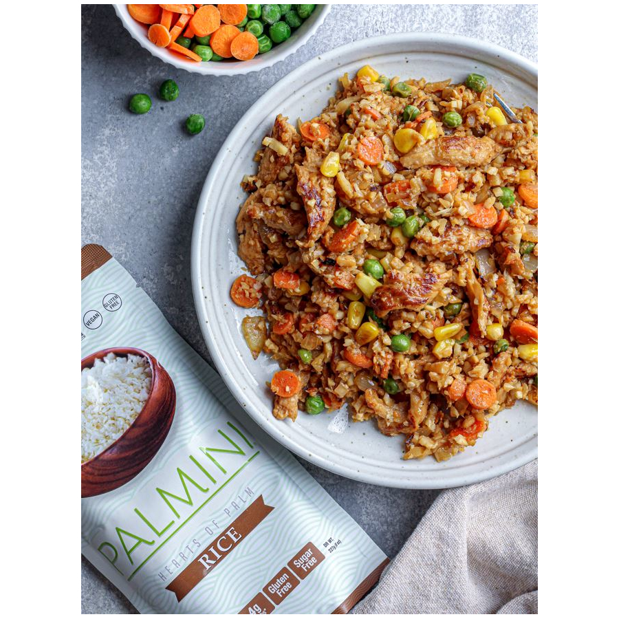 Palmini Rice Hearts of Palm Low in carb and Calories Gluten Free