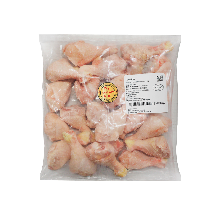chicken drumsticks IQF halal vedina RHD wholesaler