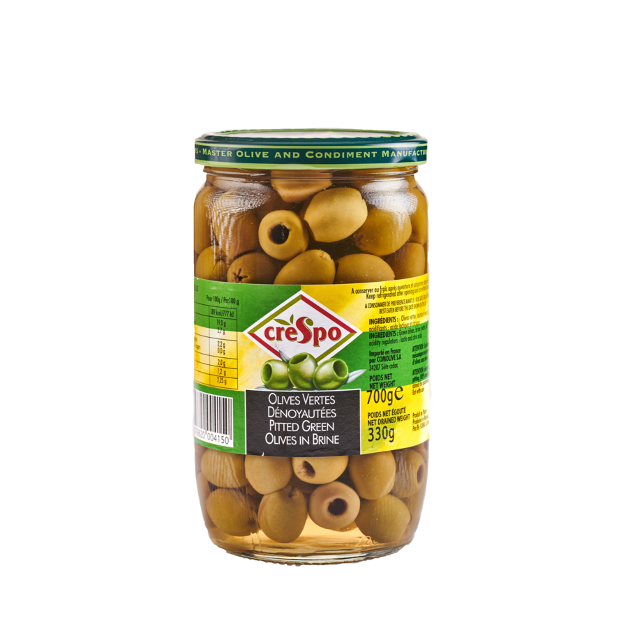 Pitted green olives 330g net drained weight COMOLIVE Wholesale B2B
