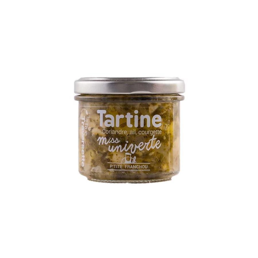 TARTINE MISS UNIVERTE ZUCCHINI, GARLIC, CORIANDER RUE TRAVERSETTE