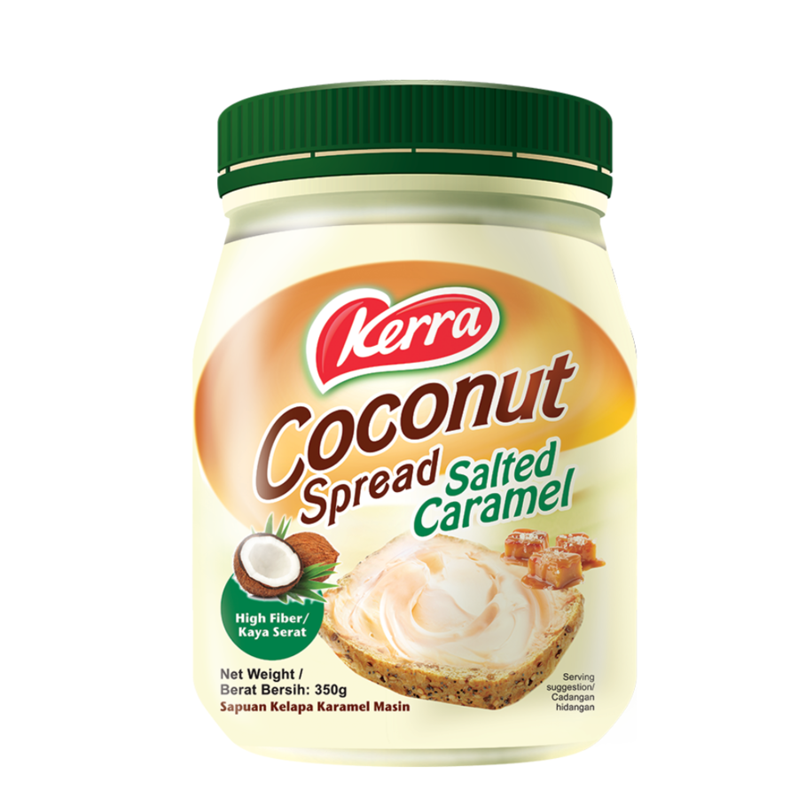 Kerra Coconut Spread Salted Caramel is a real coconut spread to complete your meal every time!