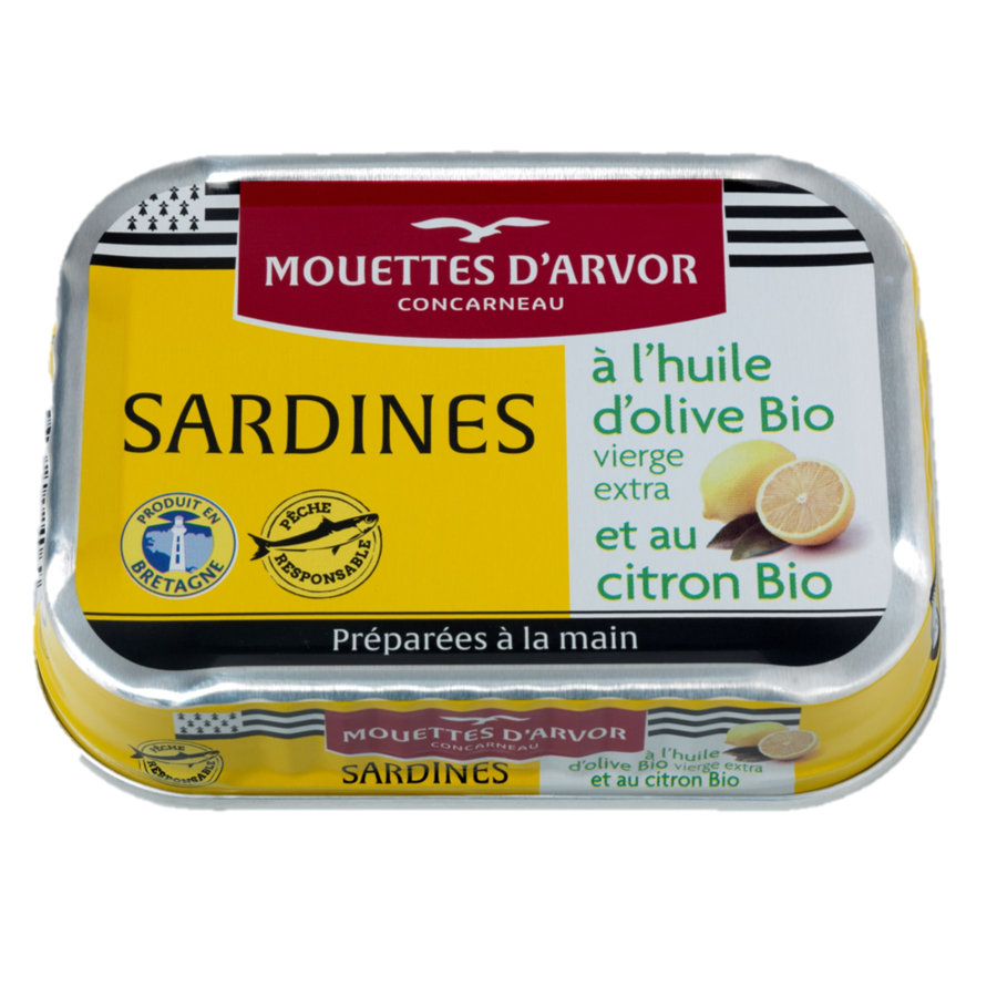 Sardines In Extra Virgin Olive Oil And Lemon Organic 115g Boutique