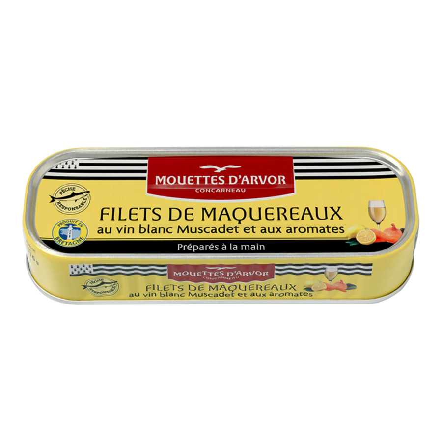 Mackerel Fillets In Muscadet Wine With Aromates 176g