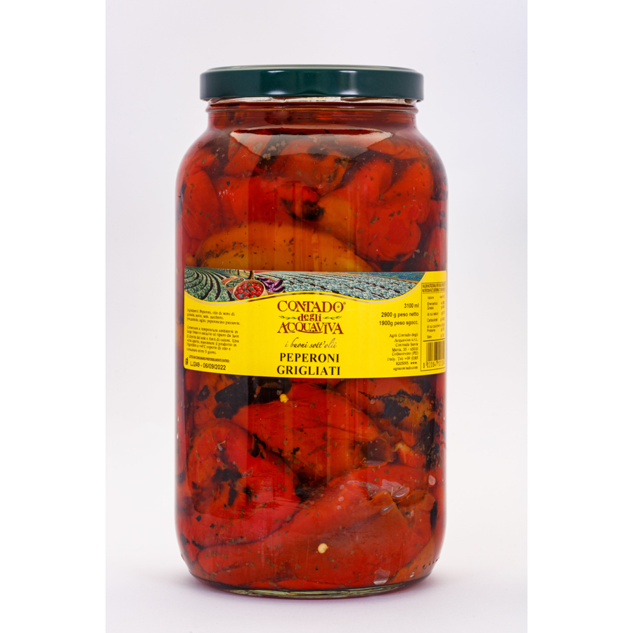 GRILLED BELL PEPPERS in oil ML 3100 AGRA' CONTADO DEGLI ACQUAVIVA SRL