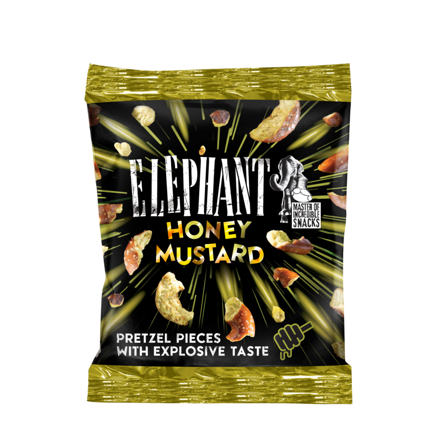 ELEPHANT honey mustard onion pretzel pieces ALKA TRADING CO Comexposium and WSN product catalogs