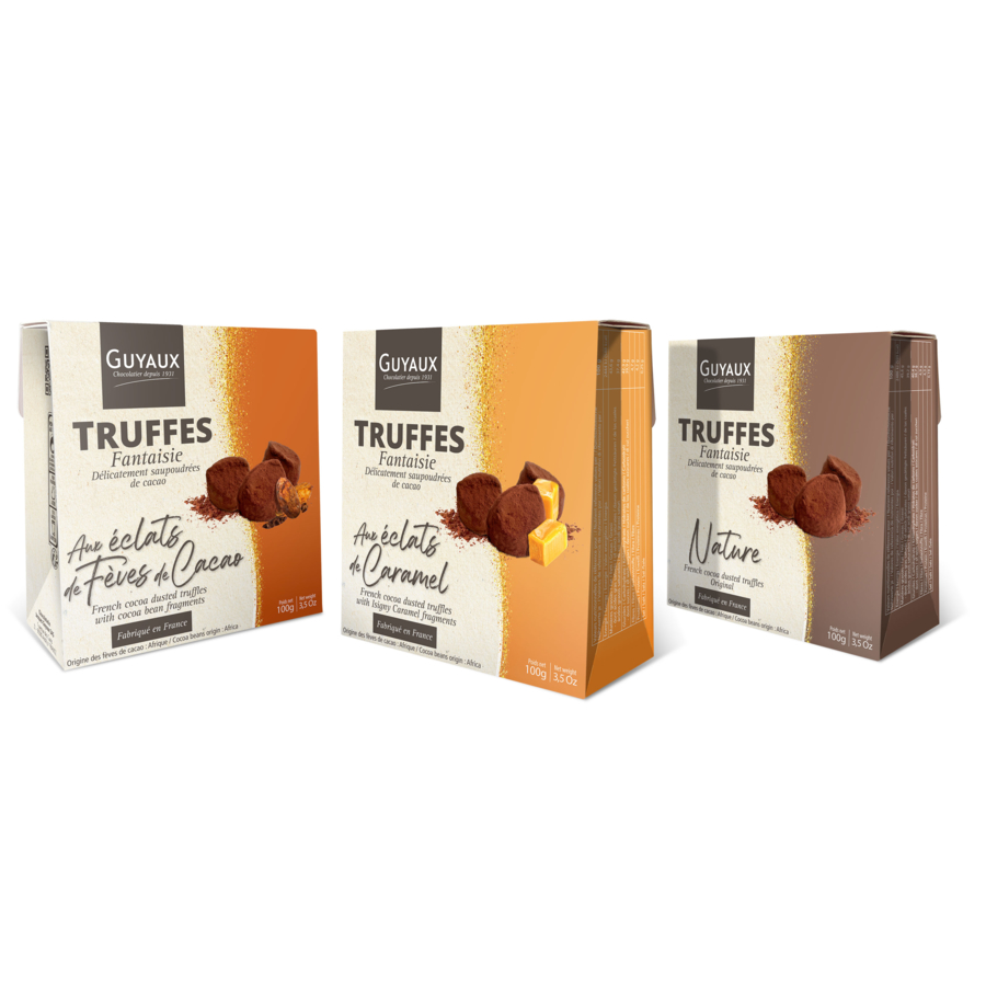 French cocoa dusted truffles "selection" CHOCOLATERIE GUYAUX The