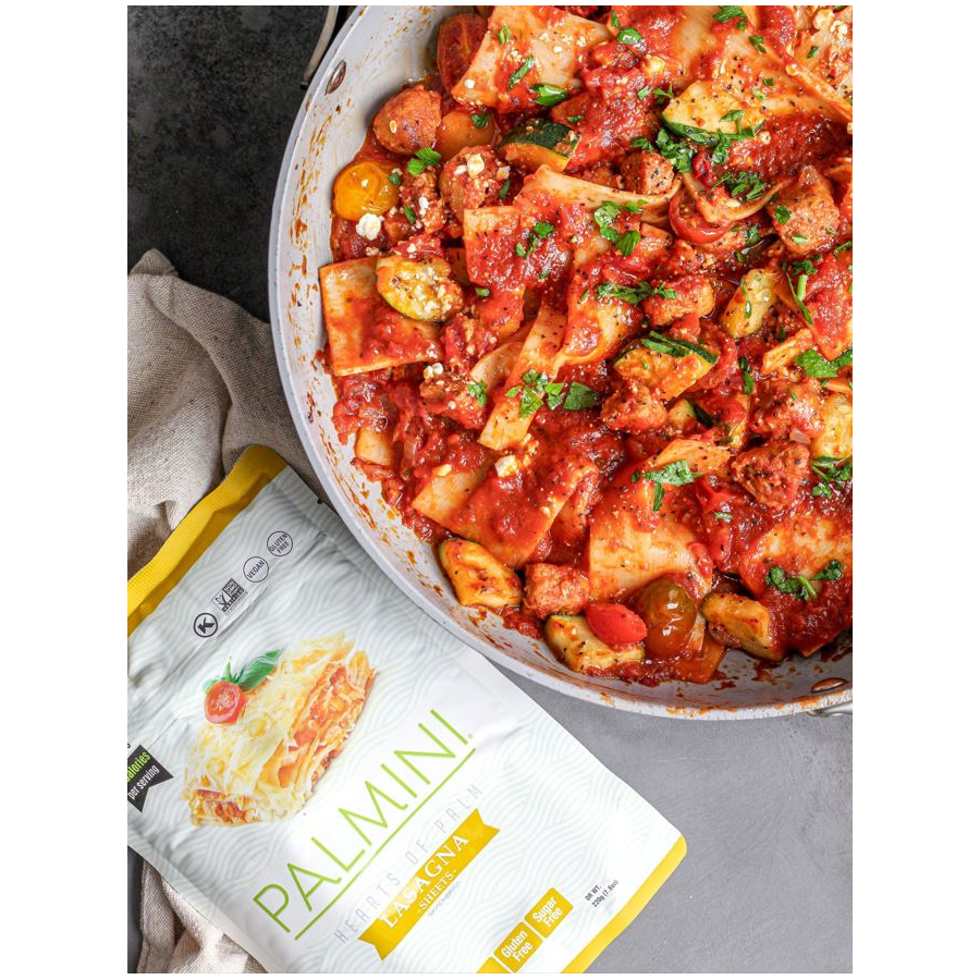 Palmini Lasagna Hearts of Palm Low in carb and Calories Gluten