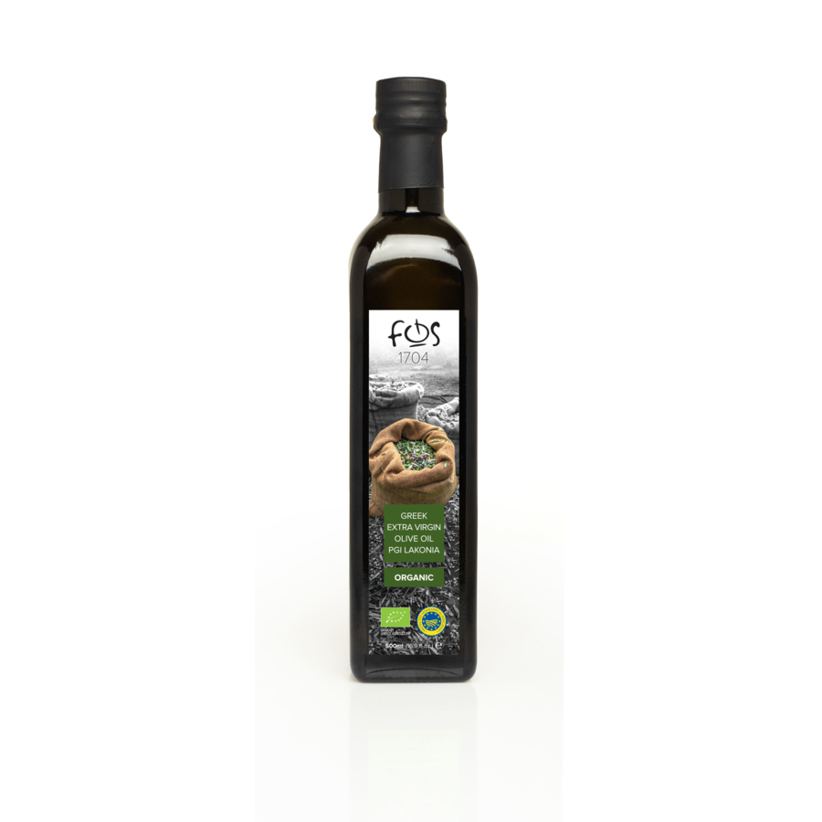 FOS Organic Extra Virgin Olive Oil PGI Lakonia 0.5L