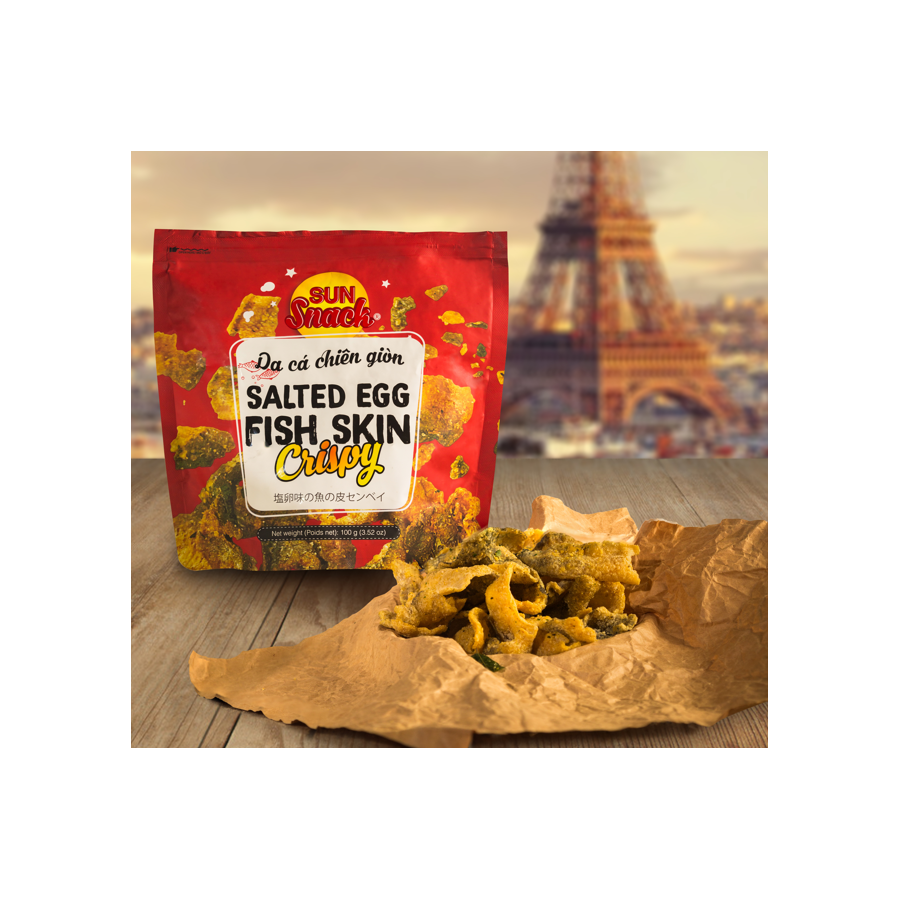 Salted egg fish skin snack