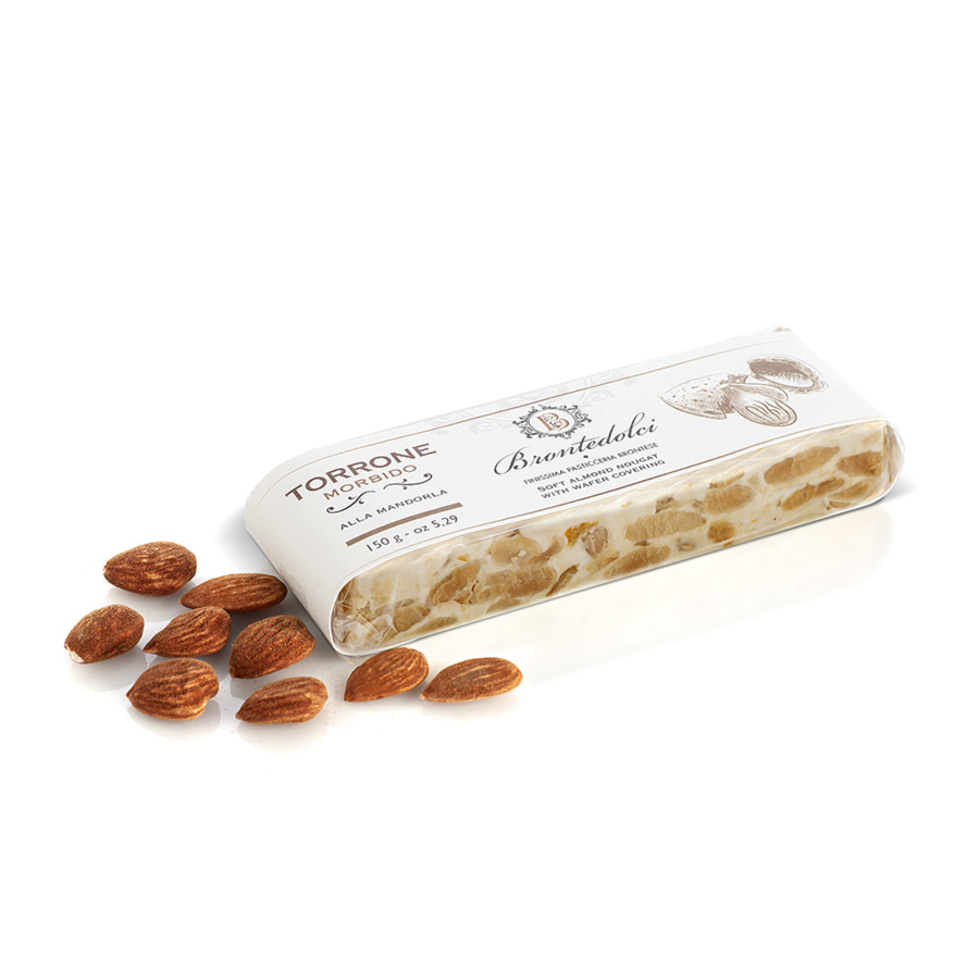 Soft almond nougat covered with wafer